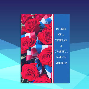 In Loss of a Veteran Sympathy Card