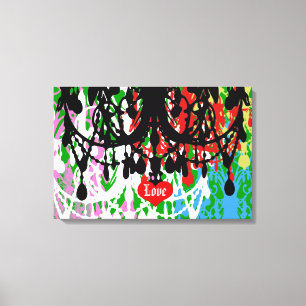 In Love Chandelier ~ 24X16 Canvas .75" Thick Print