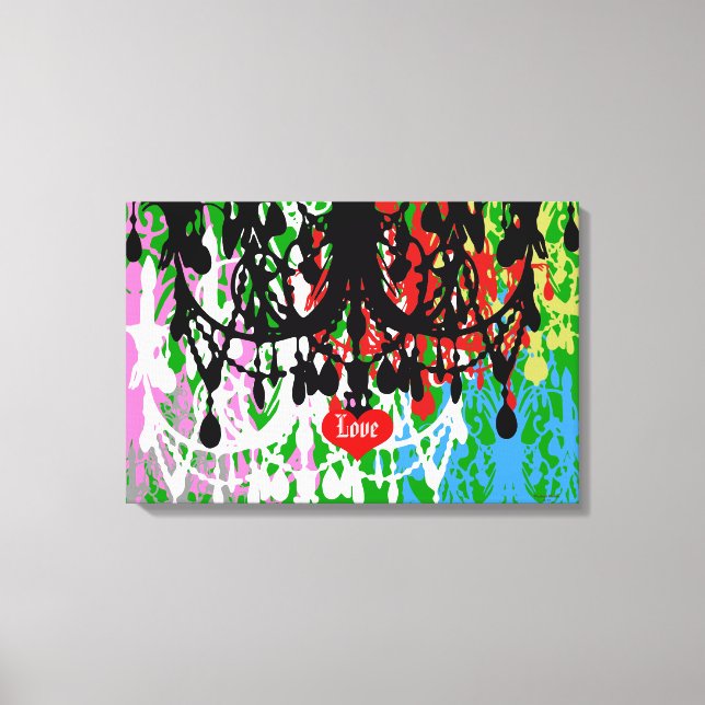 In Love Chandelier ~ 24X16 Canvas .75" Thick Print (Front)