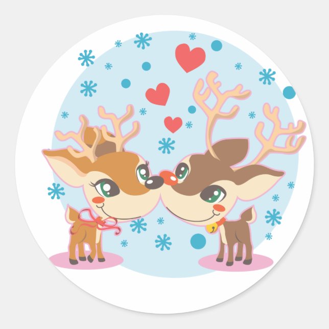 in Love Classic Round Sticker (Front)