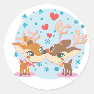 in Love Classic Round Sticker