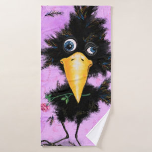 In Love Crow - Funny - Gentleman Bath Towel
