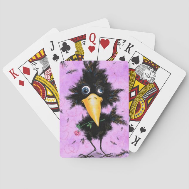 In Love Crow - Funny Playing Cards (Back)