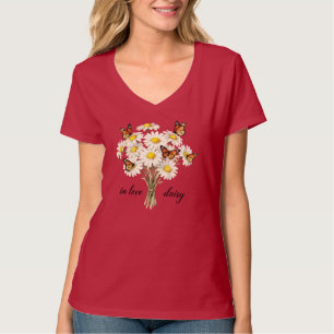 In Love Daisy Bouquet T-Shirt – Vintage Butterfly