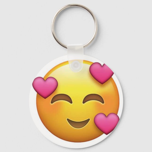 In love emoji key ring (Front)