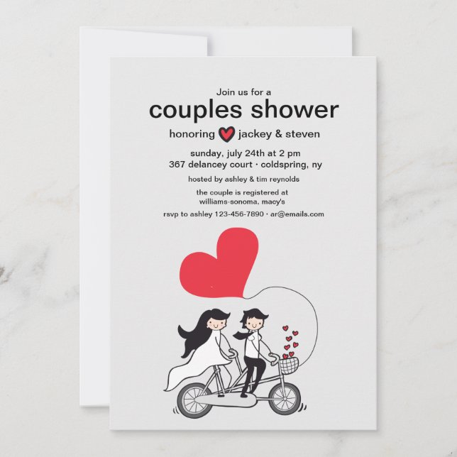 In Love Gift Couples Shower Invitation (Front)