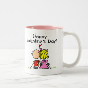 In Love Happy Valentine's Day Two-Tone Coffee Mug