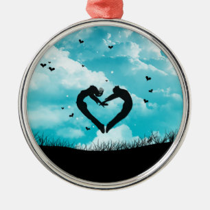 In love metal tree decoration