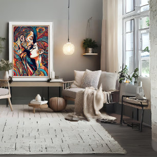 In Love Modern Art Poster