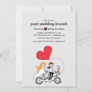 In Love Post Wedding Brunch Custom Invitation