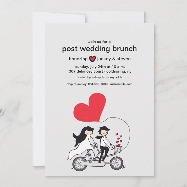 In Love Post Wedding Brunch Invitation (Front)