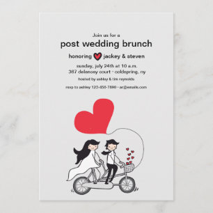 In Love Post Wedding Brunch Invitation