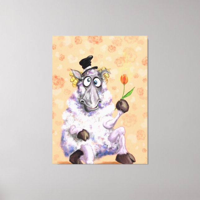 In Love Ram - Funny Canvas Print (Front)