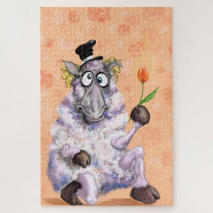 In Love Ram - Romantic - Add Your Text / Name Jigsaw Puzzle