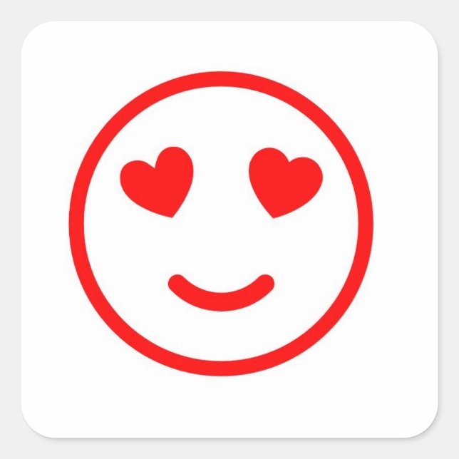 in love square sticker (Front)