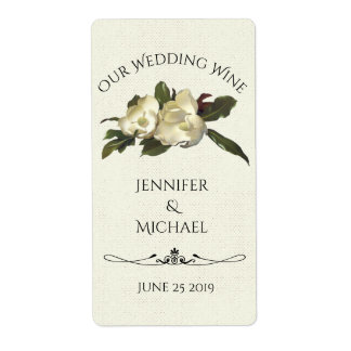 In Love - Vintage Magnolia Wedding Custom Wine