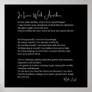 In love with another love poem poster wall art
