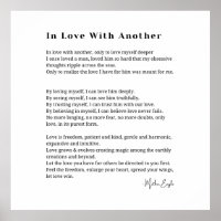 In love with another love poem poster wall art