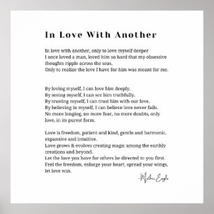 In love with another love poem poster wall art