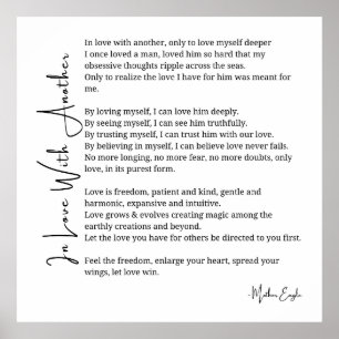 In love with another love poem poster wall art 