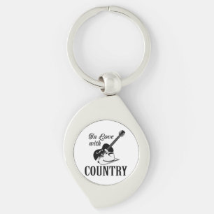 In love with country key ring
