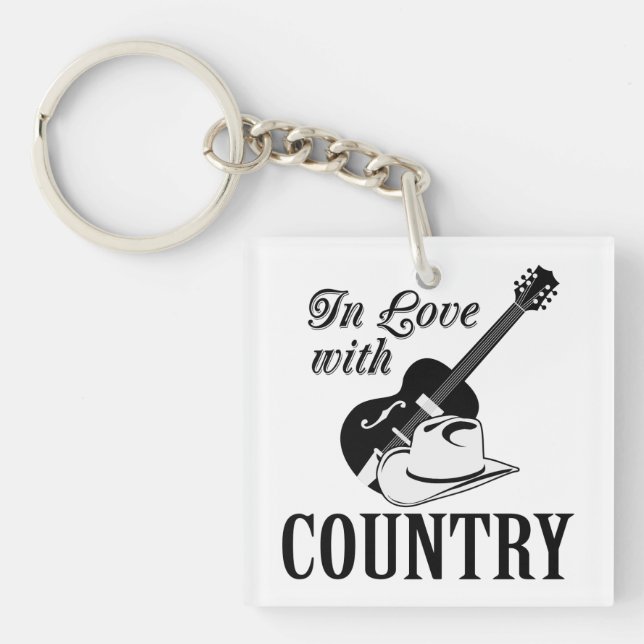 In love with country key ring (Front)