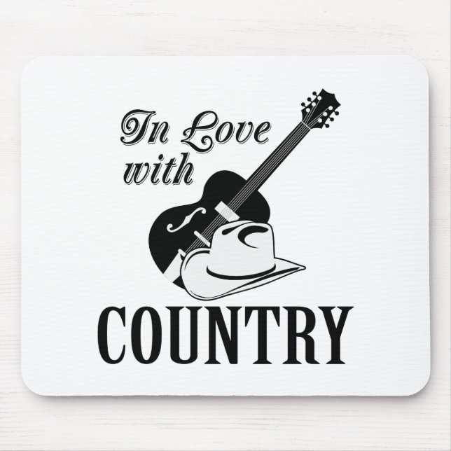 In love with country mouse mat (Front)