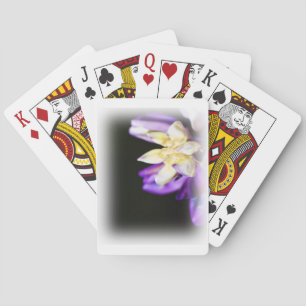 In Love WIth Lupine White Edge Playing Cards