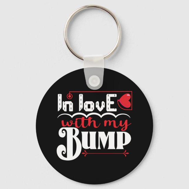 In Love With My Bump Valentine Key Ring (Front)