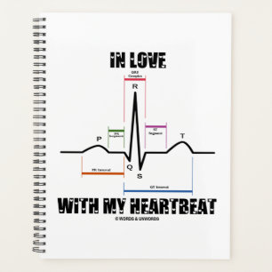 In Love With My Heartbeat Electrocardiogram ECG Planner