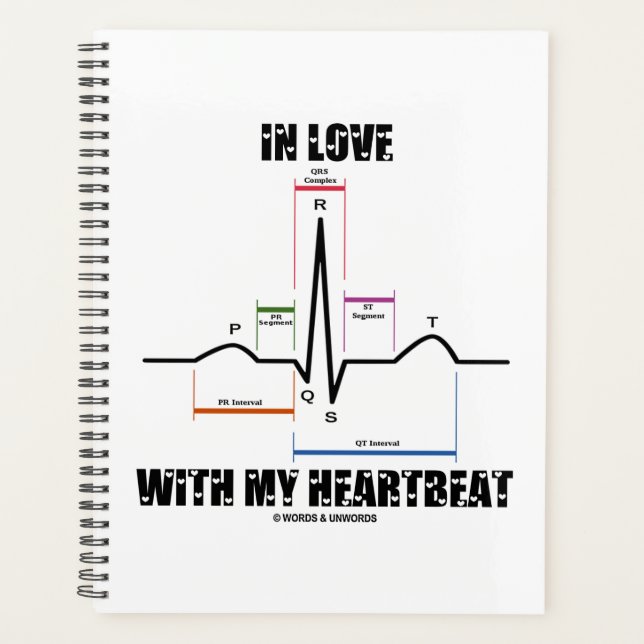 In Love With My Heartbeat Electrocardiogram ECG Planner (Front)