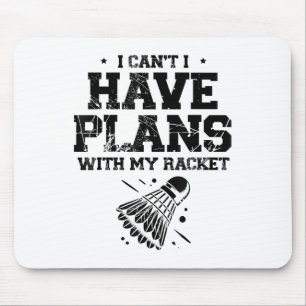 In Love With Shuttle Badminton Player Shuttle Rack Mouse Mat