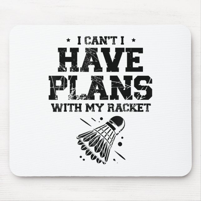 In Love With Shuttle Badminton Player Shuttle Rack Mouse Mat (Front)