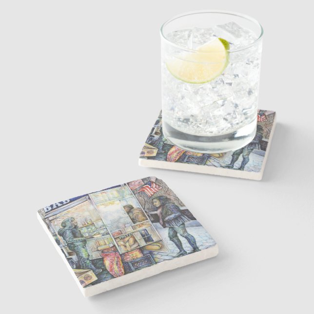 In Love with Trouble, And In Trouble with Love Stone Coaster (Side)