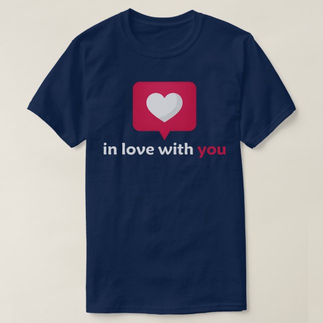 in love with you men and women lovely birthday gif T-Shirt (Design Front)