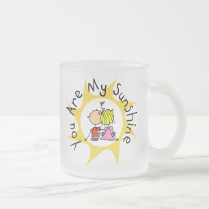 In Love You Are My Sunshine Frosted Glass Coffee Mug