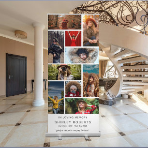 In Loving Memory 10 x Photo Collage Memorial Retractable Banner