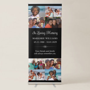 In Loving Memory 12 Photo Collage Memorial Retractable Banner
