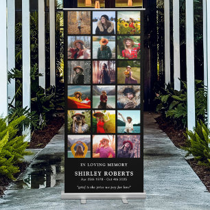 In Loving Memory 18 x Photo Collage Memorial Retractable Banner