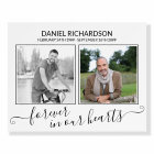 In Loving Memory 2 Photo EleganT Script Funeral