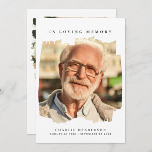 In Loving Memory 2-Photo Modern Funeral Thank You Card