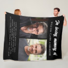 In Loving Memory 2 Photo Poem Tribute Blanket
