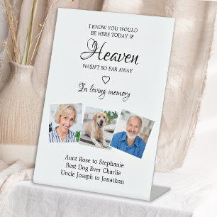 In Loving Memory 3 Photo Memorial Wedding Pedestal Sign