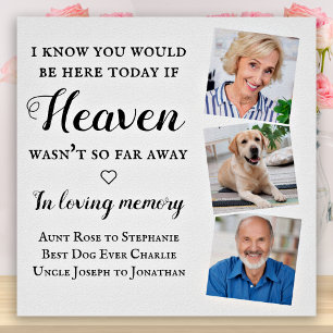 In Loving Memory 3 Photo Memorial Wedding Poster