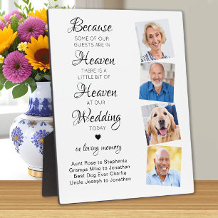 In Loving Memory 4 Photo Heaven Wedding Memorial Plaque