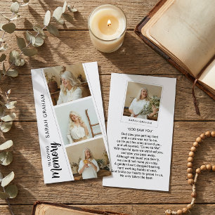 In Loving Memory 4 Photo Prayer Business Card