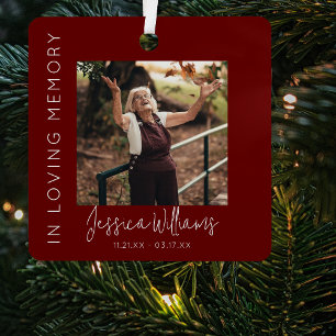 In Loving Memory 5 Photo Collage Memorial Metal Tree Decoration