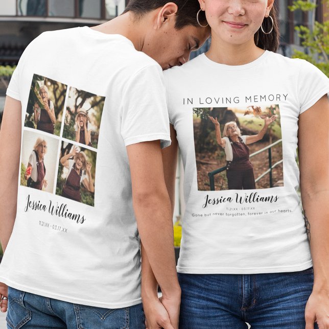 In Loving Memory | 5 Photo Collage | Memorial T-Shirt (Creator Uploaded)