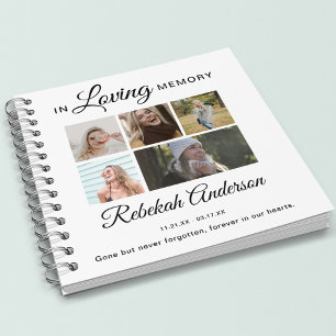 In Loving Memory 5 Photo Memorial Guest Notebook