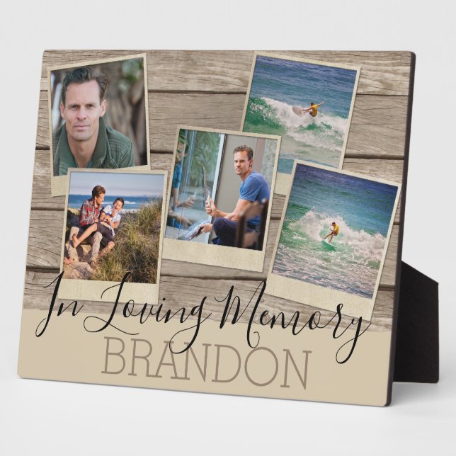 In Loving Memory | 5 Photo | Memorial Plaque (Side)